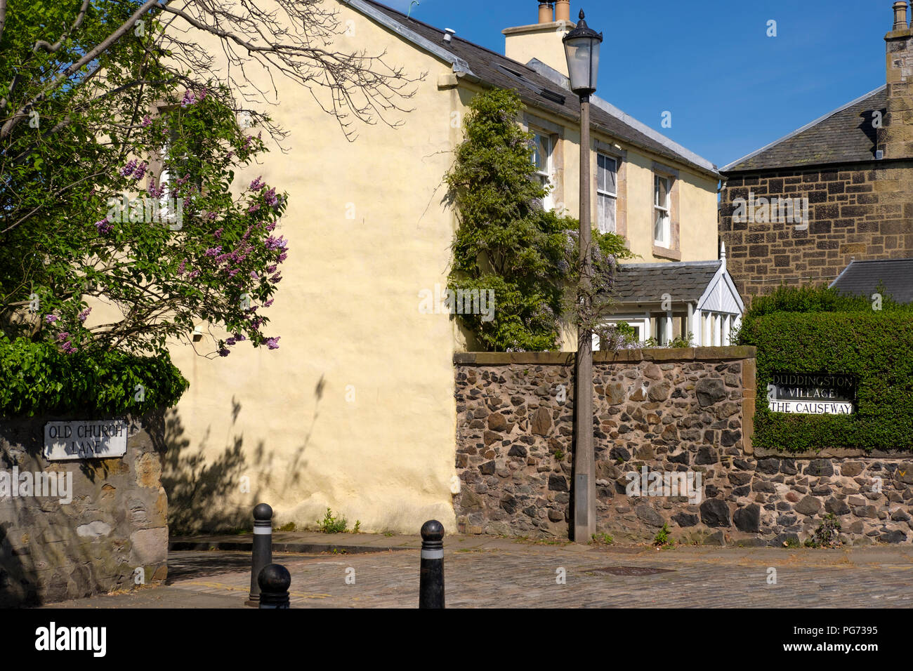 Traditional house in Duddingston Village, Edinburgh Scotland Stock