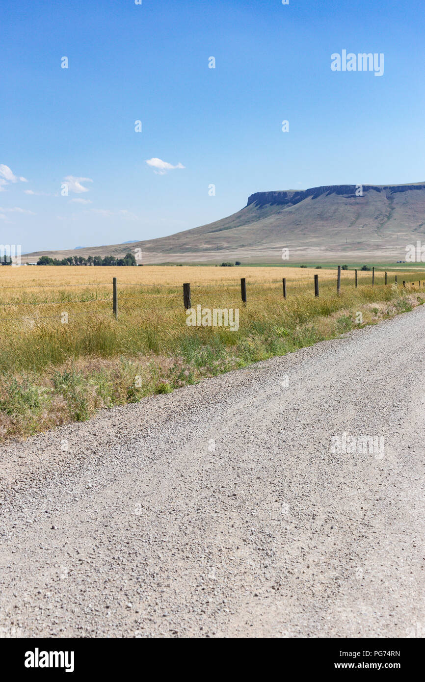 Square Butte is an iconic landmark in Montana, USA Stock Photo Alamy
