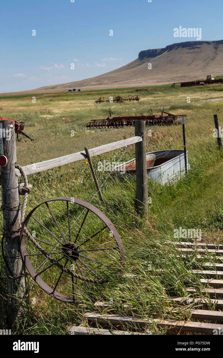 Square Butte is an iconic landmark in Montana, USA Stock Photo Alamy