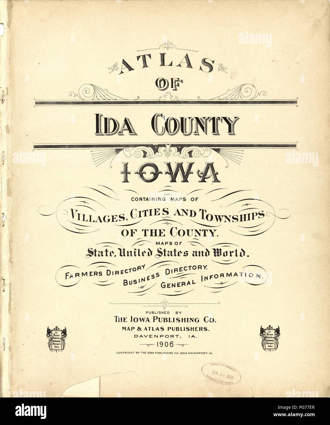 Atlas of Ida County, Iowa containing maps of villages, cities and