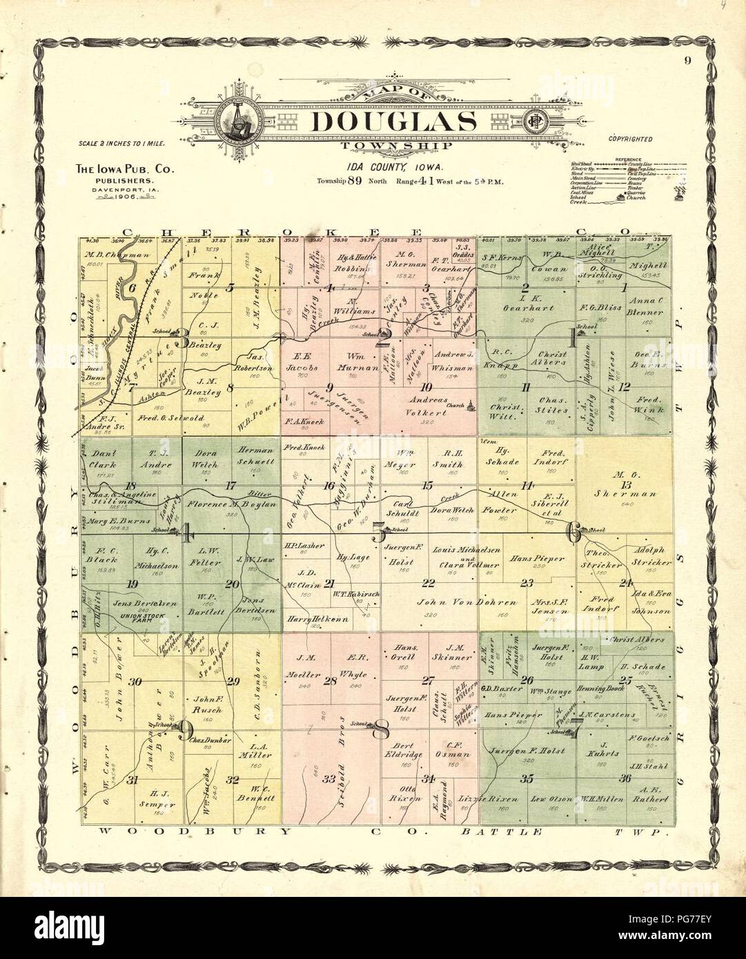 Atlas of Ida County, Iowa containing maps of villages, cities and