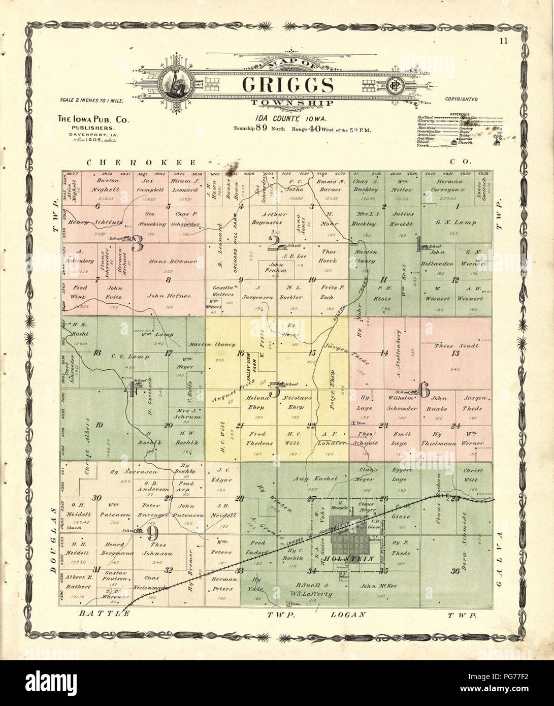 Atlas of Ida County, Iowa containing maps of villages, cities and