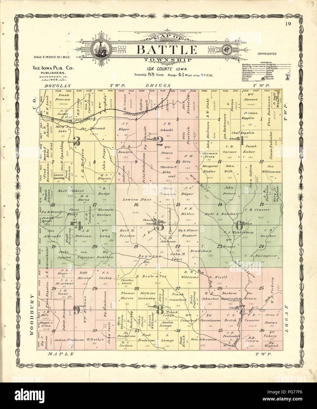 Ida County Plat Map Atlas Of Ida County, Iowa - Containing Maps Of Villages, Cities And  Townships Of The County, Maps Of State, United States And World, Farmers  Directory, Business Directory, General Information Stock Photo - Alamy