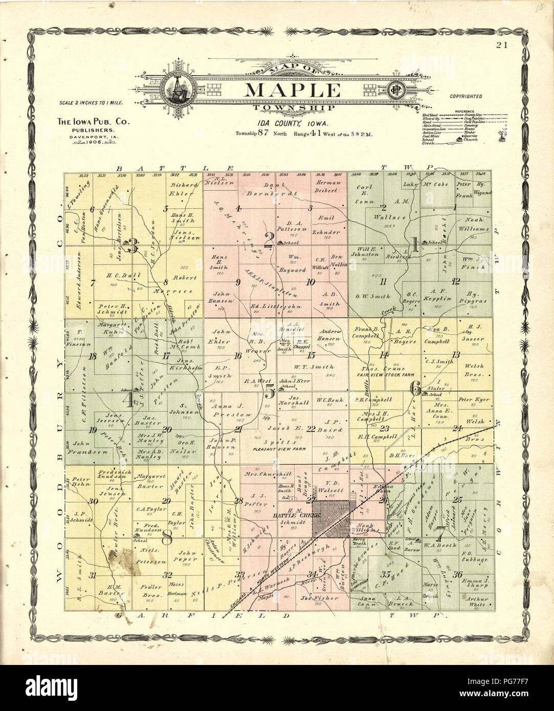 Atlas of Ida County, Iowa containing maps of villages, cities and