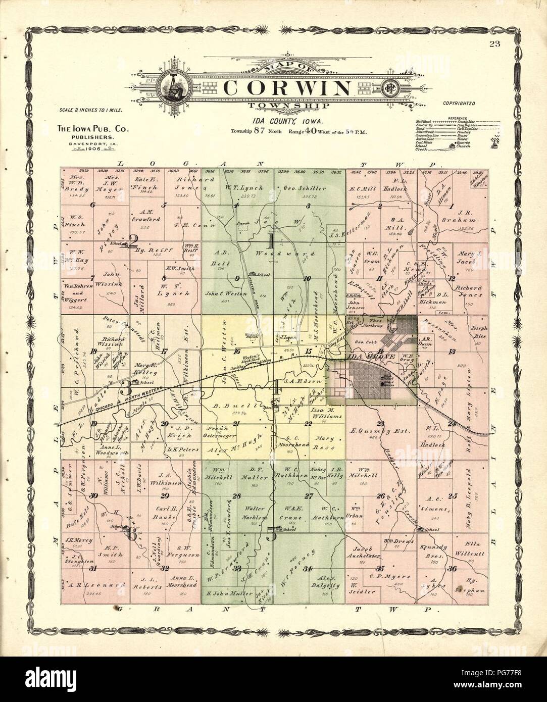 Atlas of Ida County, Iowa containing maps of villages, cities and