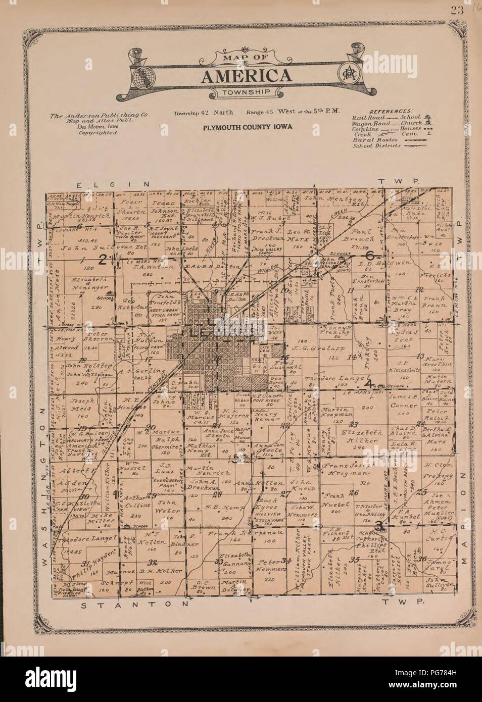 Atlas of Plymouth County, Iowa containing maps of townships of the