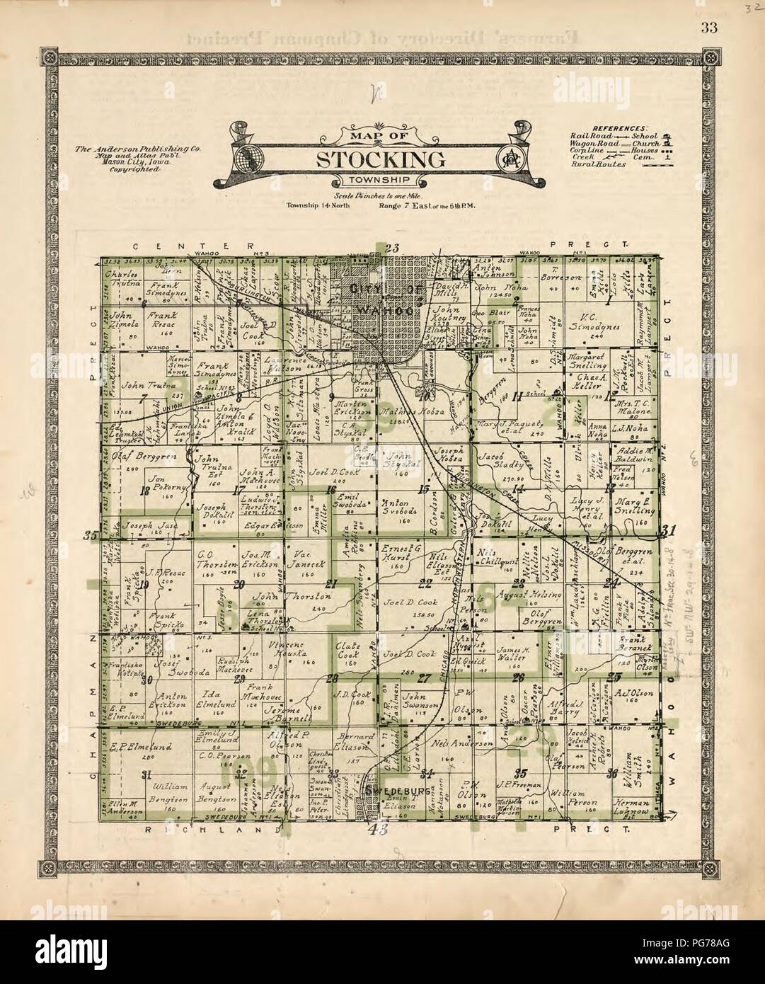 Atlas of Saunders County, Nebraska containing maps of townships of