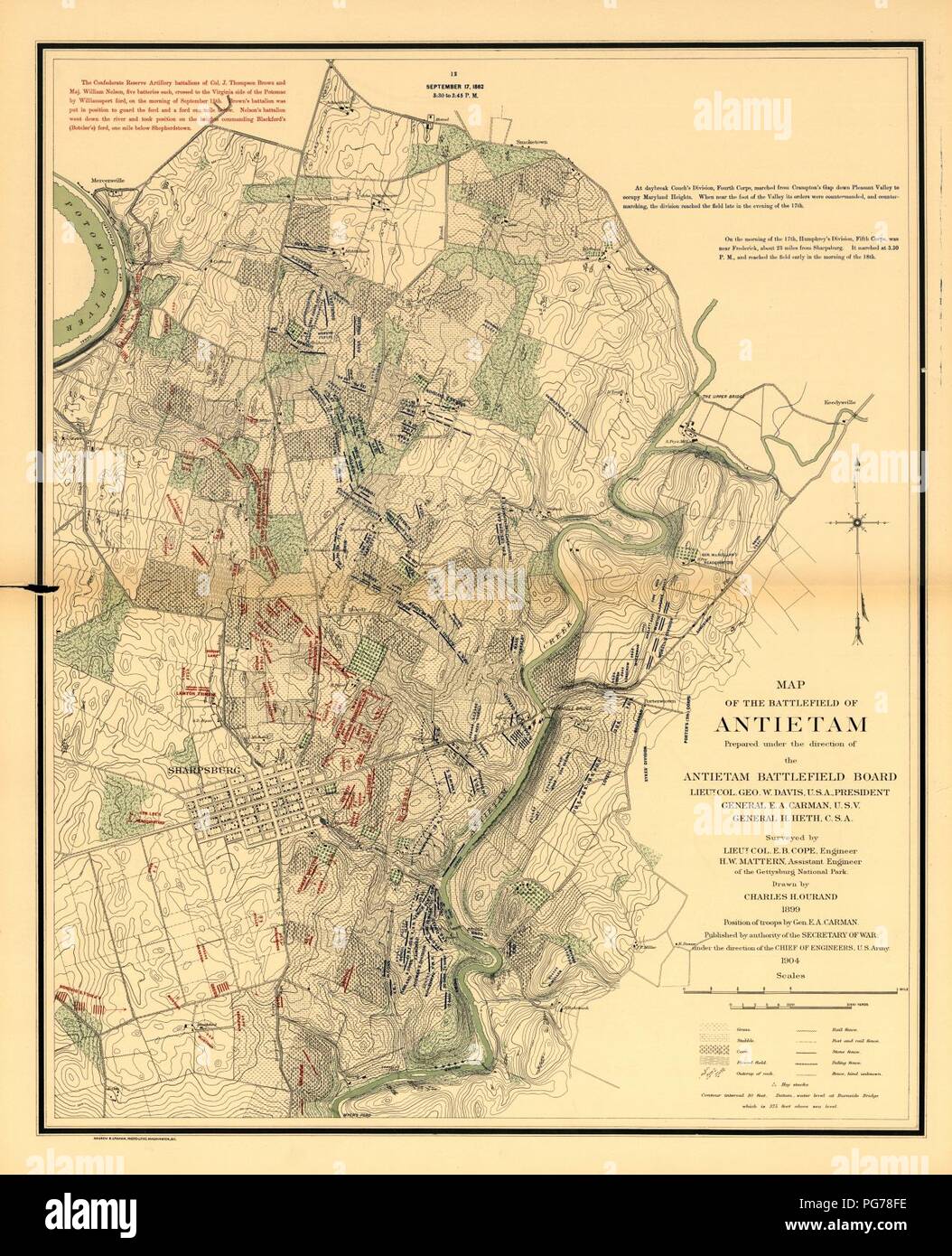 Atlas of the battlefield of Antietam - Atlas Of The Battlefield Of Antietam PG78FE 