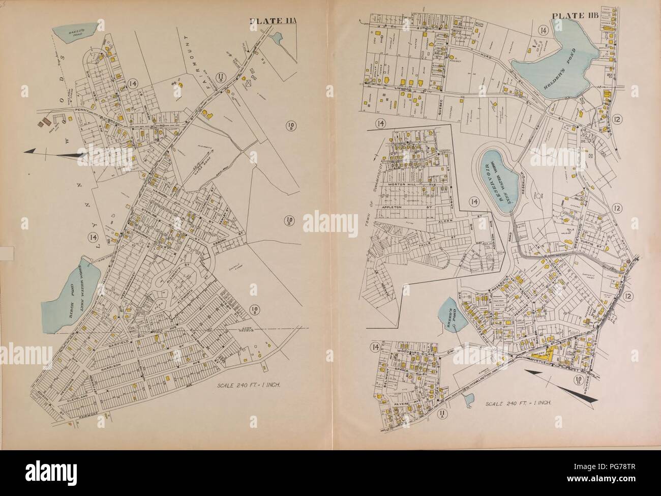 Atlas of the city of Lynn, Massachusetts - including also the towns of Swampscott and Saugus - based upon, and carefully compiled from, the best obtainable public and private sources, together with Stock Photo