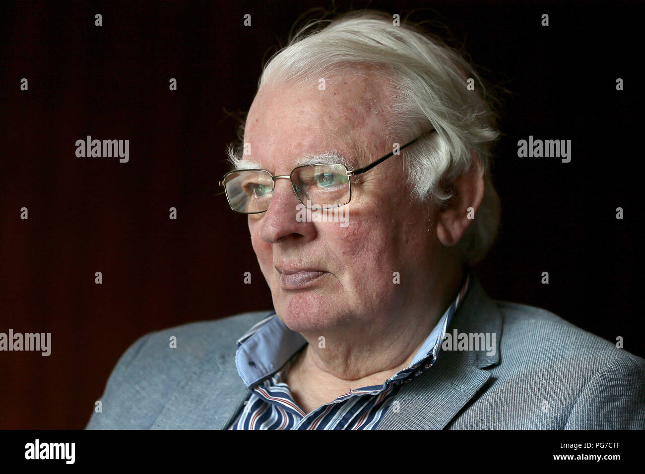 Austin Currie, former MP, TD and Irish minister, during an interview ahead of the 50th anniversary of the first Civil Rights march in Northern Ireland. Stock Photo