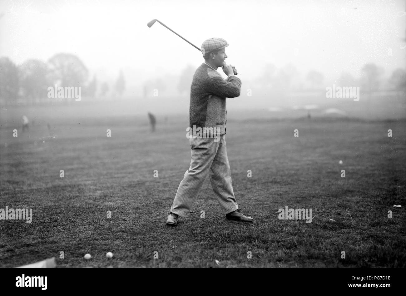 Jerome Travers Golfing Stock Photo