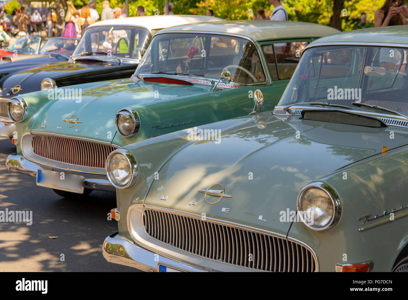 Bad Nauheim Germany August 19th 2018 Classic Car Show At The 17th European Elvis Festival A Four Day Fan Convention Stock Photo Alamy