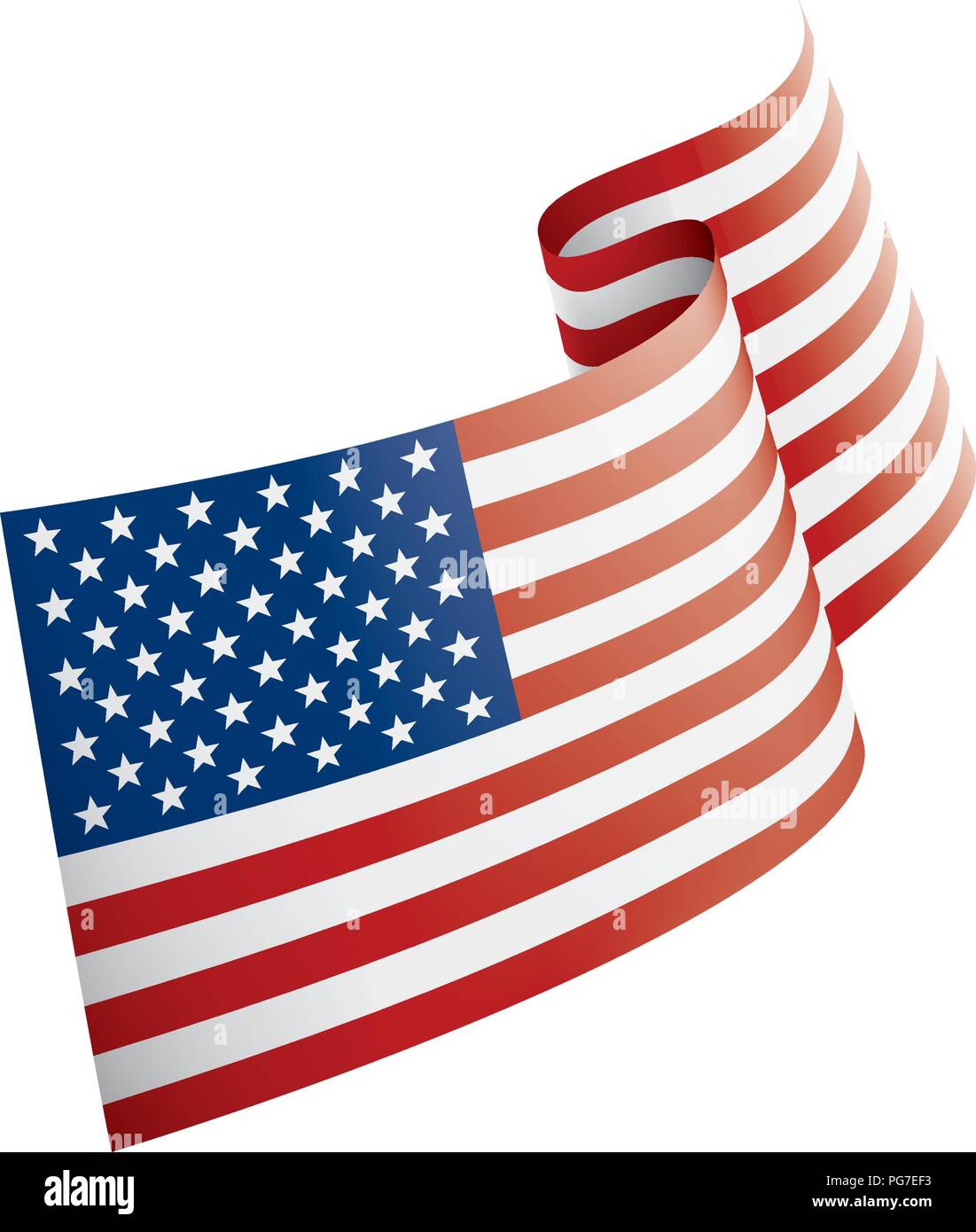 USA flag, vector illustration on a white background Stock Vector Image ...