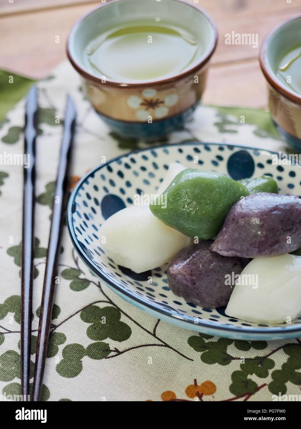 Korean food Songpyeon, half-moon-shaped rice cake Stock Photo - Alamy