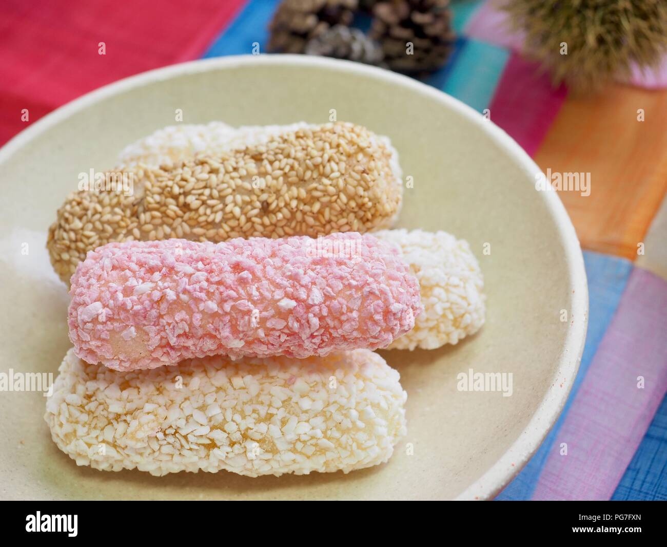 Korean traditional cookie yugwa, Hangwa Stock Photo Alamy