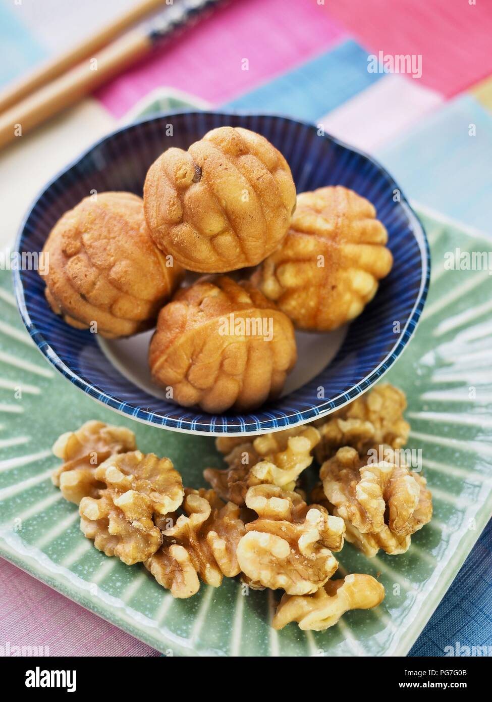 Korean Food Walnut Sweets Stock Photo Alamy