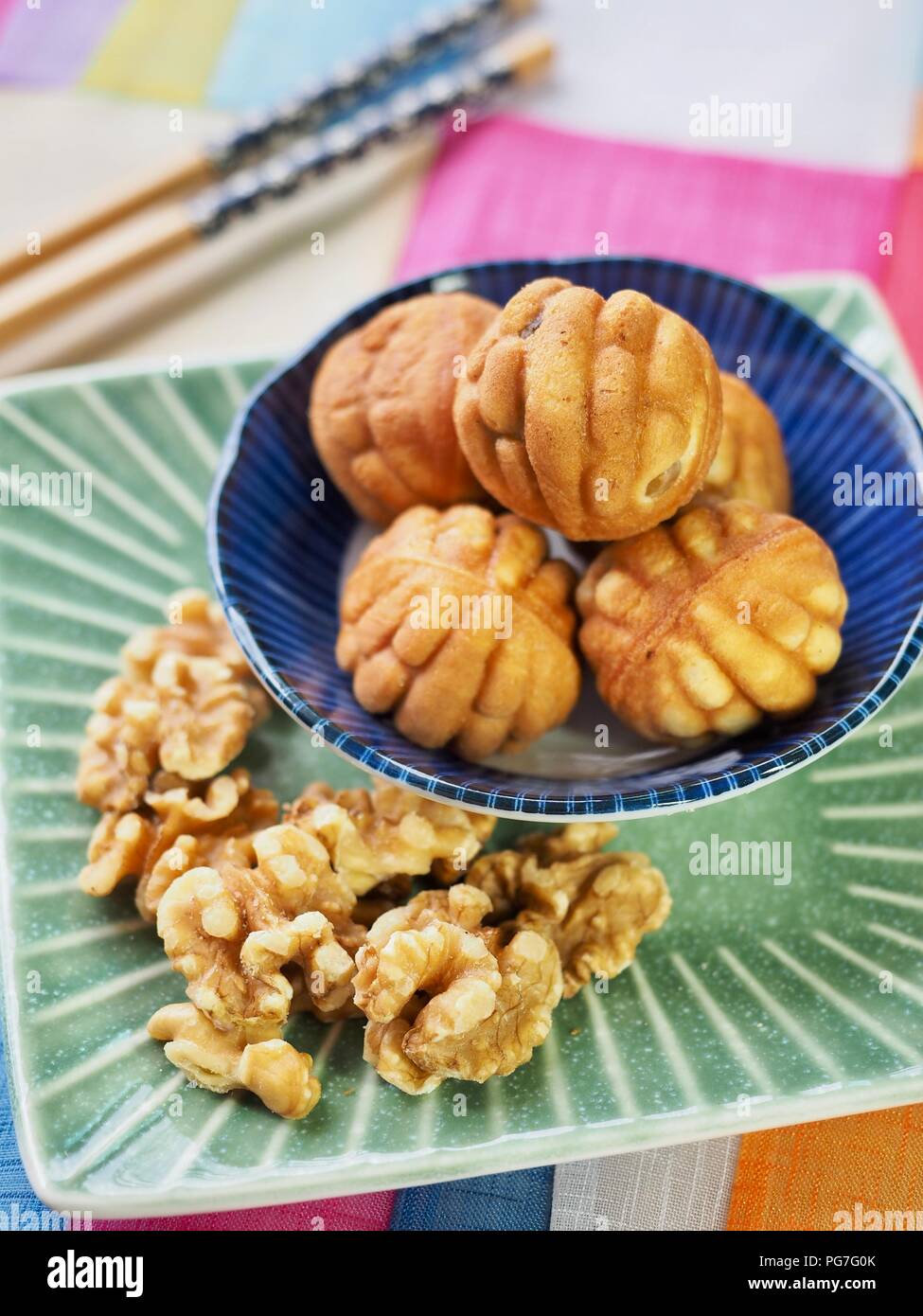Korean Food Walnut Sweets Stock Photo - Alamy