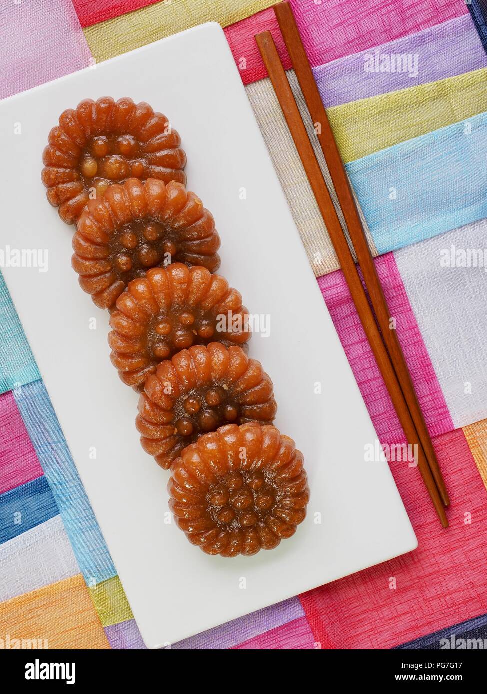 Korean traditional sweets Yakgwa, Honey Cookie Stock Photo Alamy
