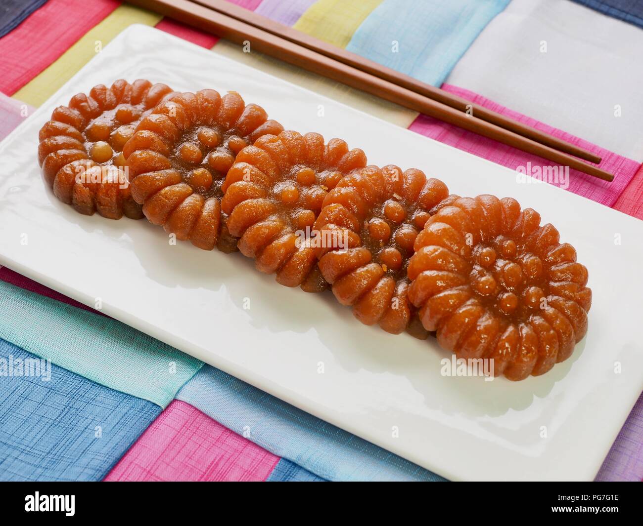 Korean traditional sweets Yakgwa, Honey Cookie Stock Photo Alamy