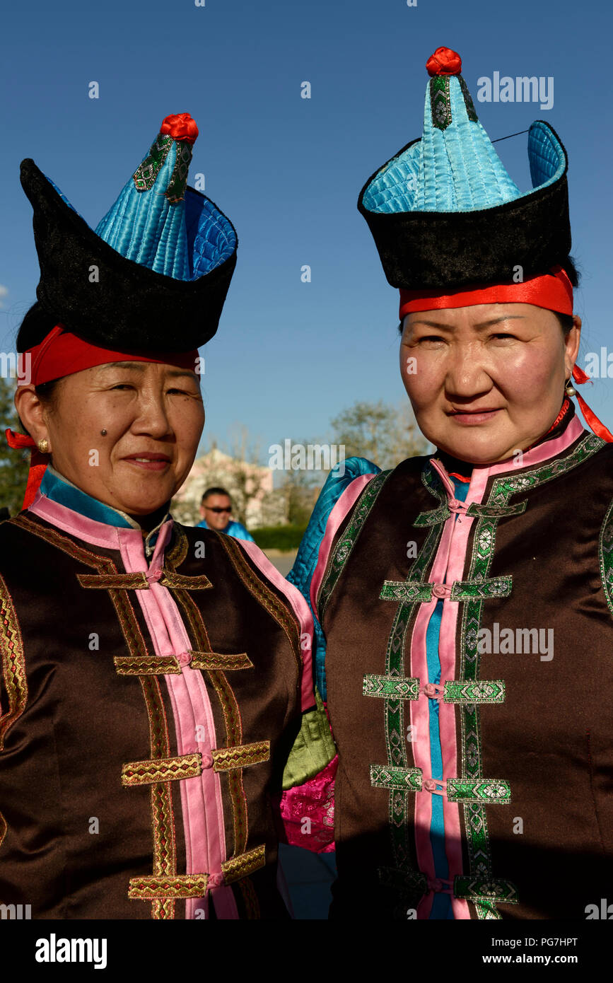 Showcase of different Mongolian ethnic groups and traditional costumes ...