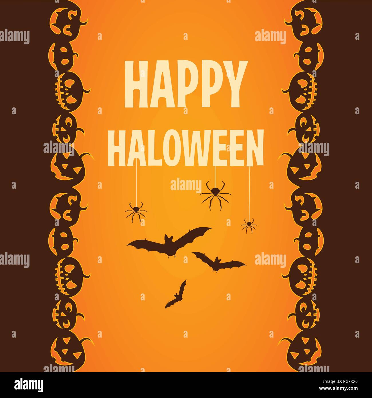 Happy halloween. Poster, ticket, template. Vector illustration Stock Vector