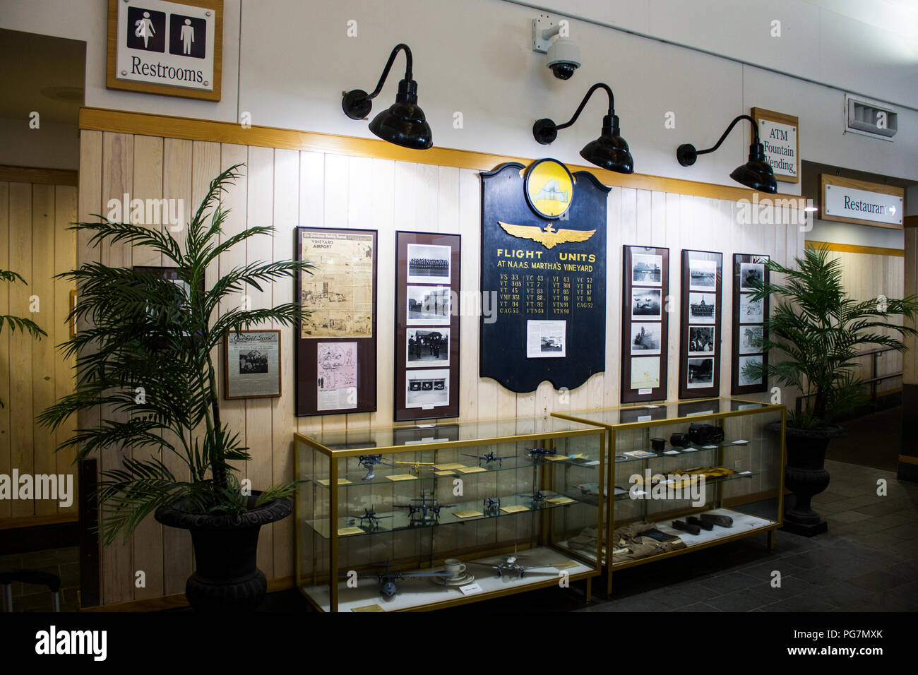 Martha's Vineyard, Massachusetts. Inside Martha's Vineyard Airport (MVY