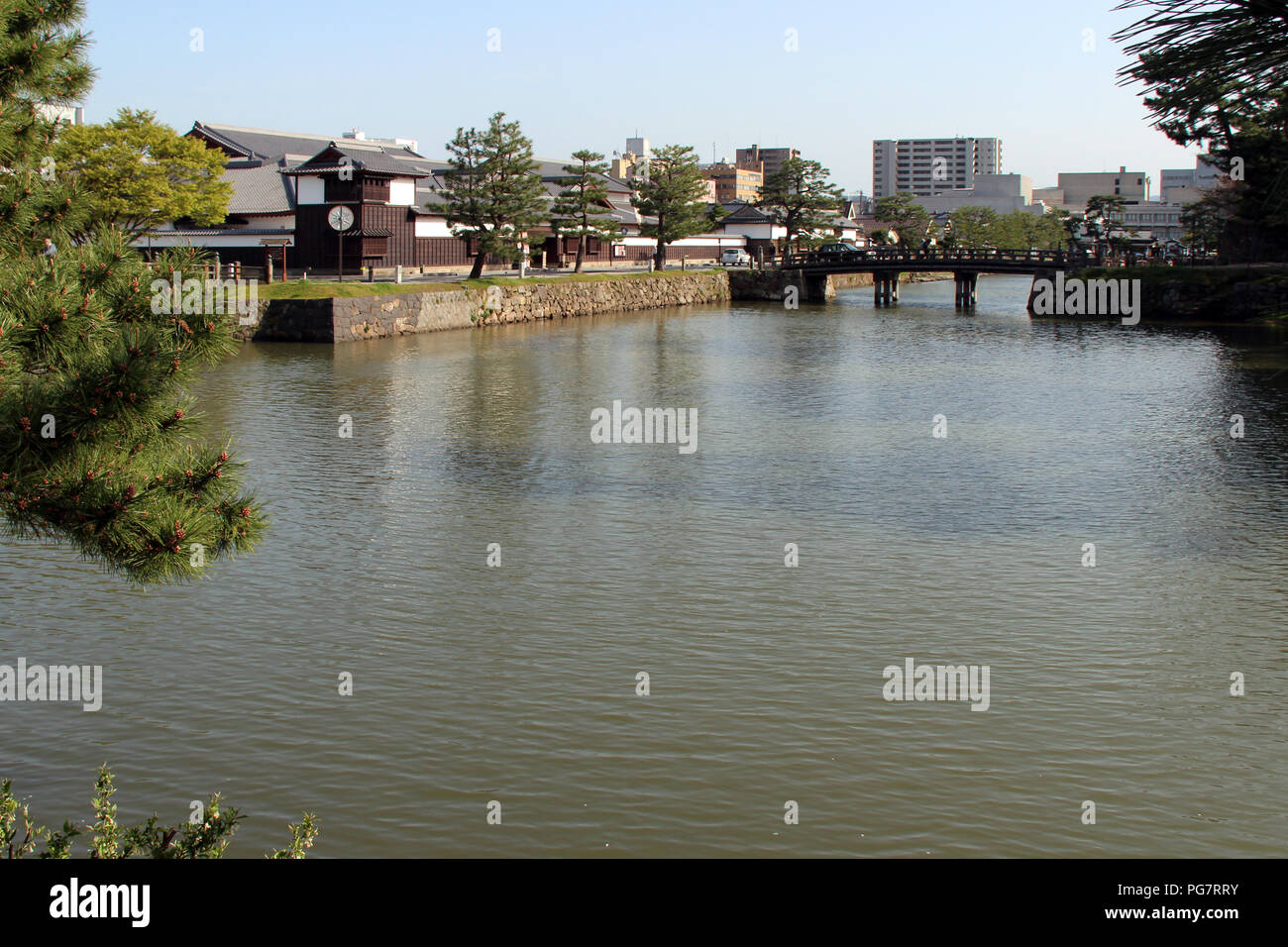 river and bridge in Matsue (Japan Stock Photo Alamy