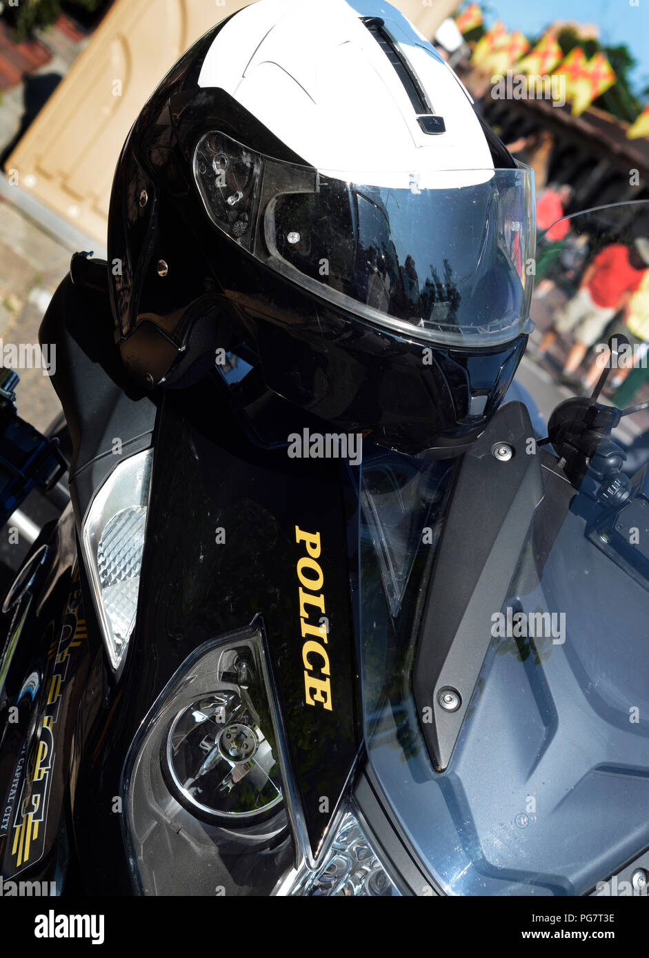 Police helmet hi-res stock photography and images - Alamy