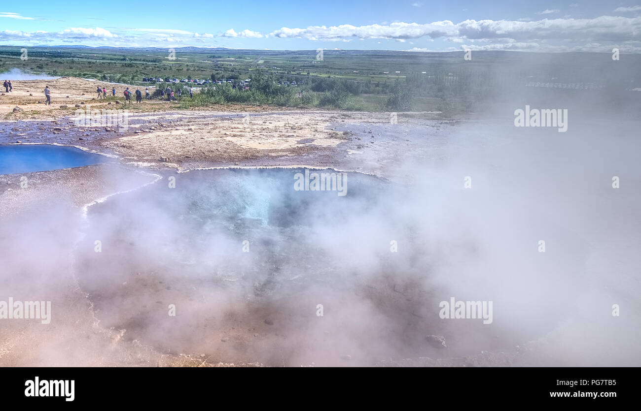 Geyser in Iceland Stock Photo - Alamy