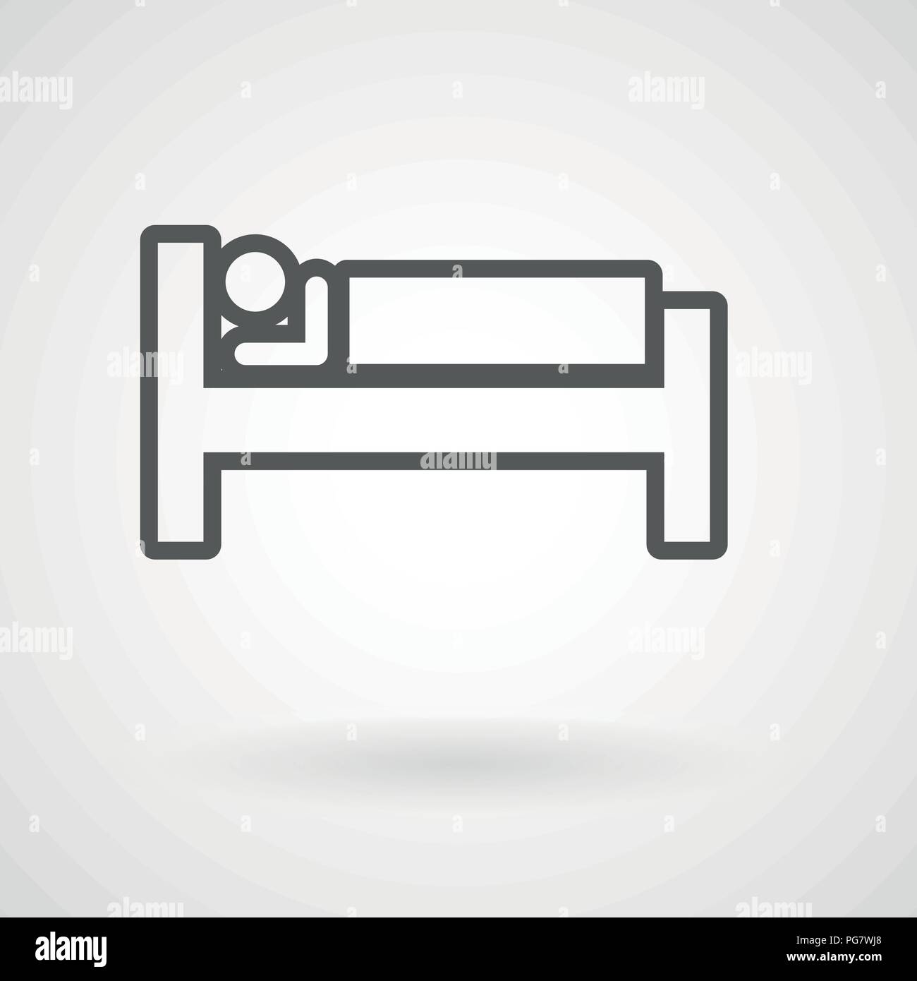 Bed line icon, vector, illustration, eps file Stock Vector Image & Art ...