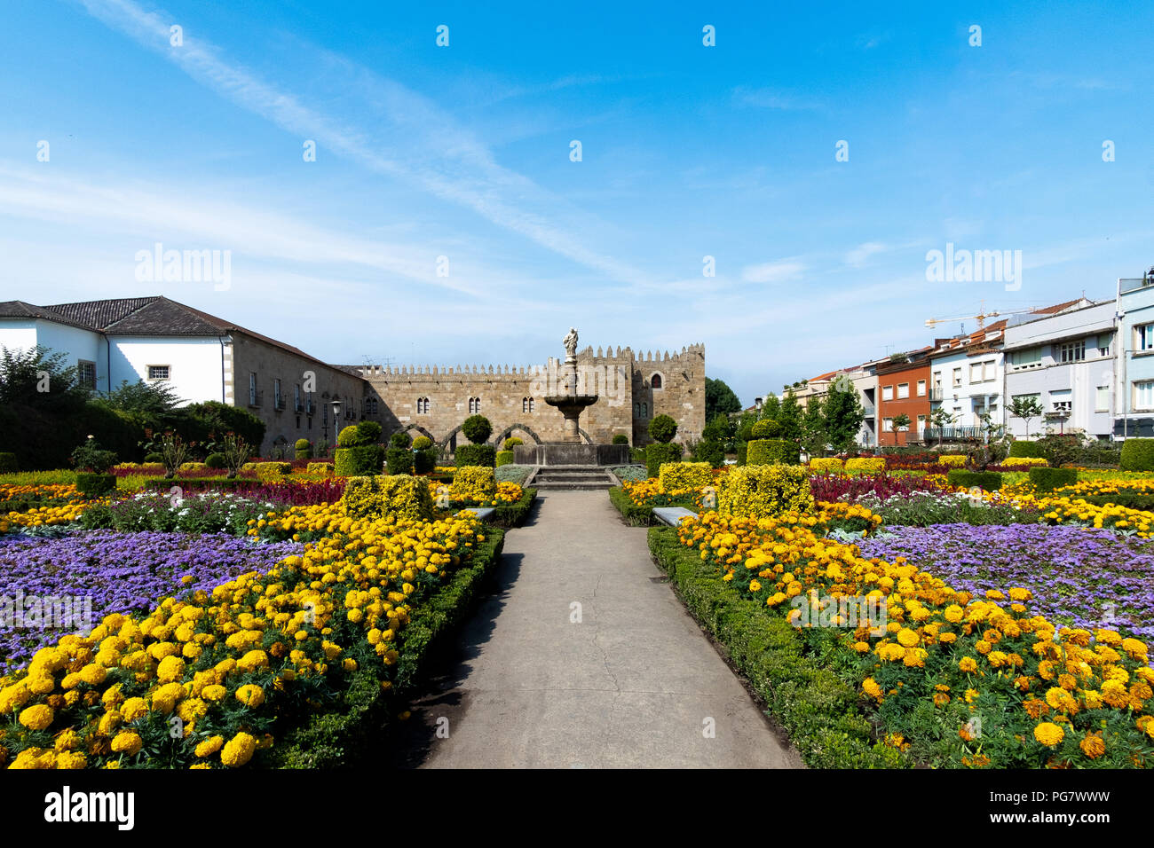 Gardens of Braga in the north region of Portugal, breathtaking views. Stock Photo