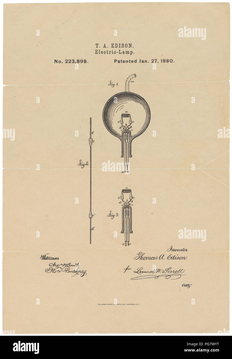 Thomas Edison Light Bulb Stock Photos & Thomas Edison Light Bulb Stock
