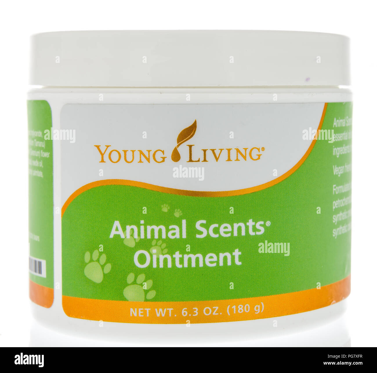 Winneconne, WI 27 July 2018 A bottle of Young Living animal scents