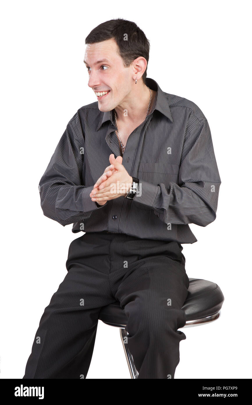 Portrait of a happy guy isolated on a white background Stock Photo - Alamy