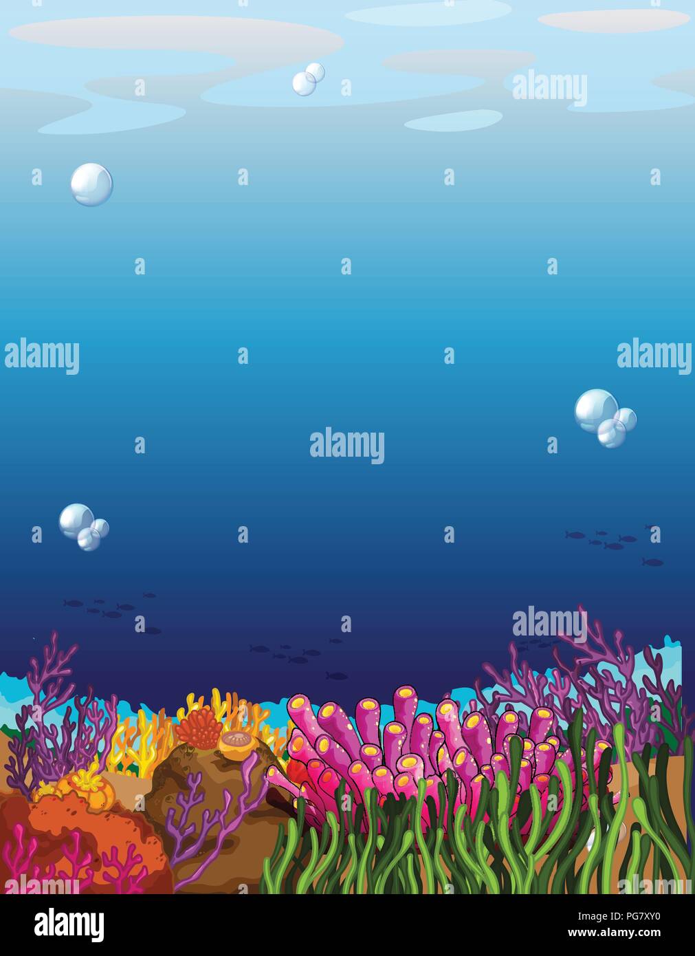 A beautiful underwater scene illustration Stock Vector Image & Art - Alamy