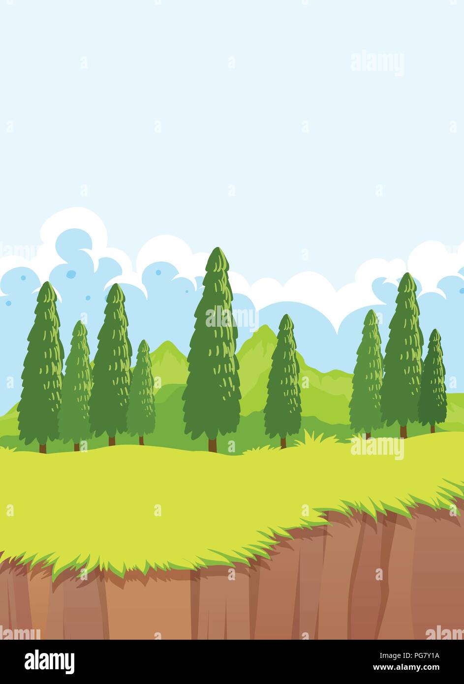 A beautiful nature landscape illustration Stock Vector Image & Art - Alamy