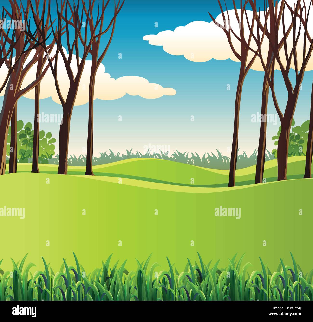 A beautiful nature landscape illustration Stock Vector Image & Art - Alamy
