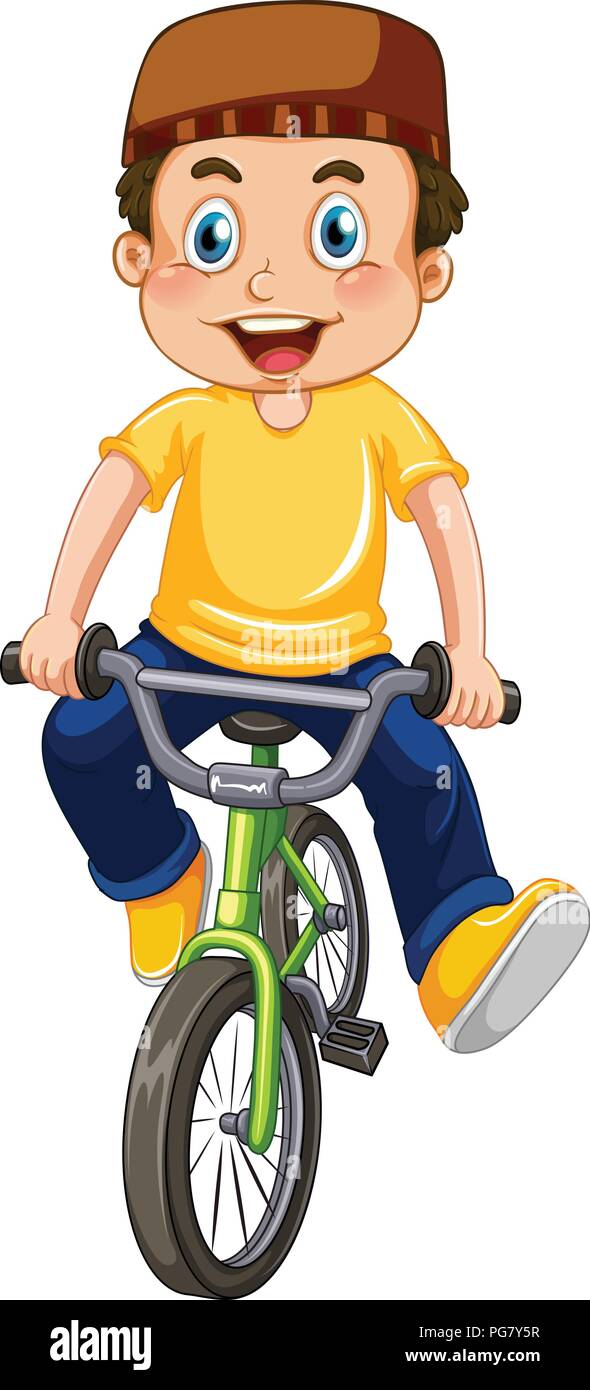 Cartoon Image Kid Riding Bicycle High Resolution Stock Photography And Images Alamy