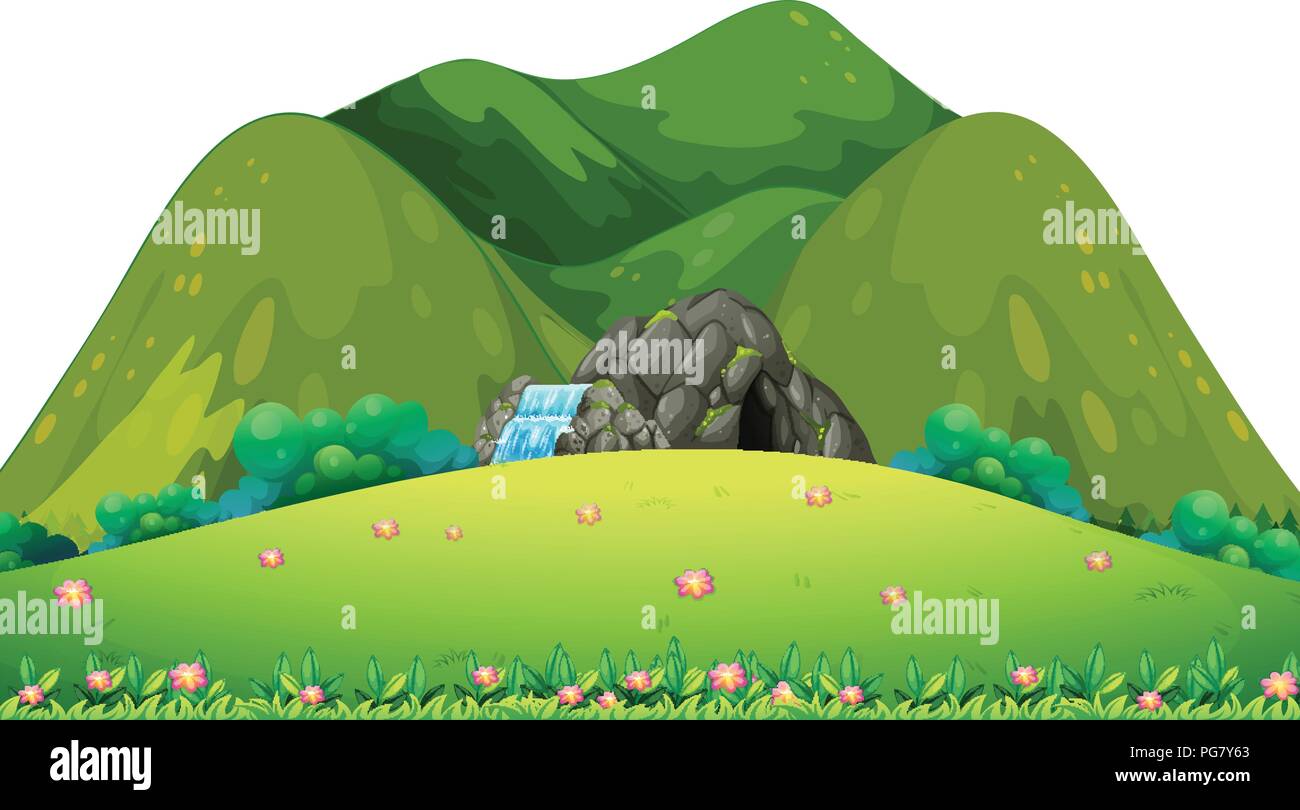 A beautiful nature landscape illustration Stock Vector Image & Art - Alamy