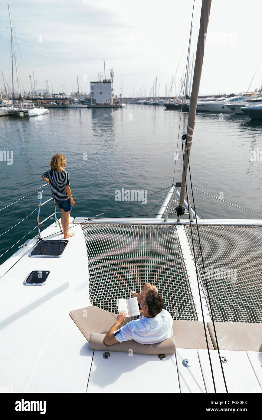 Couple catamaran hi-res stock photography and images