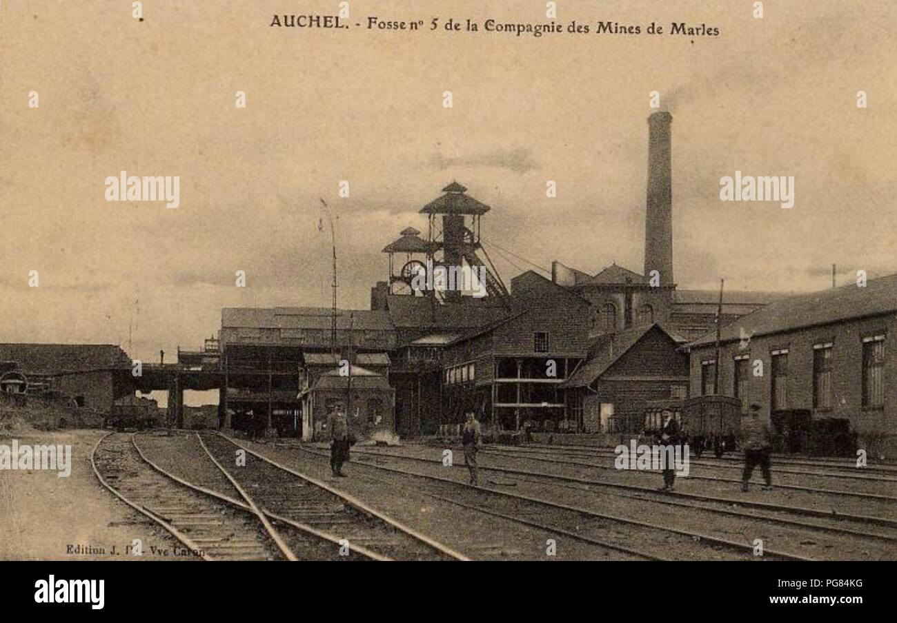 Auchel Fosse n° 5 5 bis 5 ter des mines de Marles (D Stock Photo