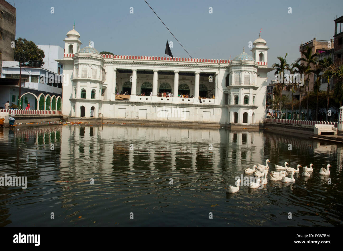 The ancient building of Hussaini Dalan is one of the oldest monuments of Dhaka. Mir Murad the superintendent of the Nawara (Fleet of Boats) estates of Stock Photo