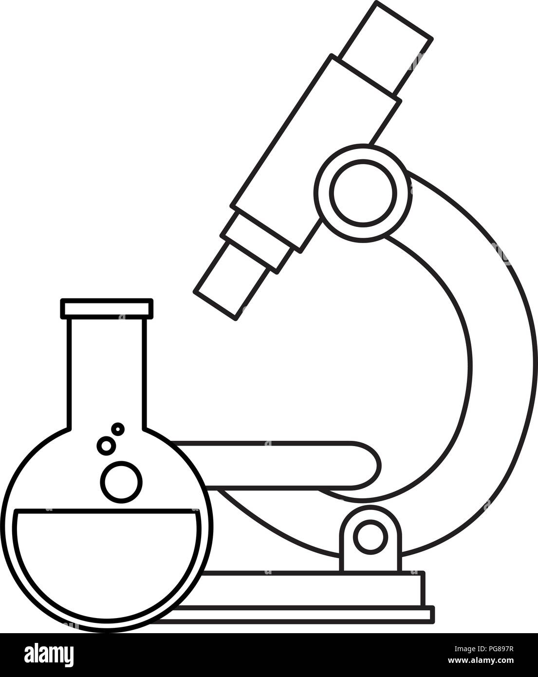 microscope laboratory with tube test vector illustration design Stock Vector Image & Art Alamy