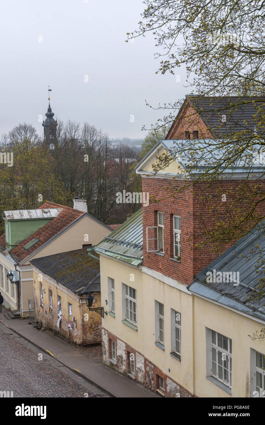 Old houses in Tartu Estonia Stock Photo Alamy