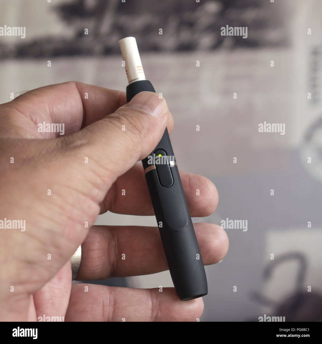 The new technology cigarette, hybrid cigarette, heatsticks, tobacco, new device Stock Photo