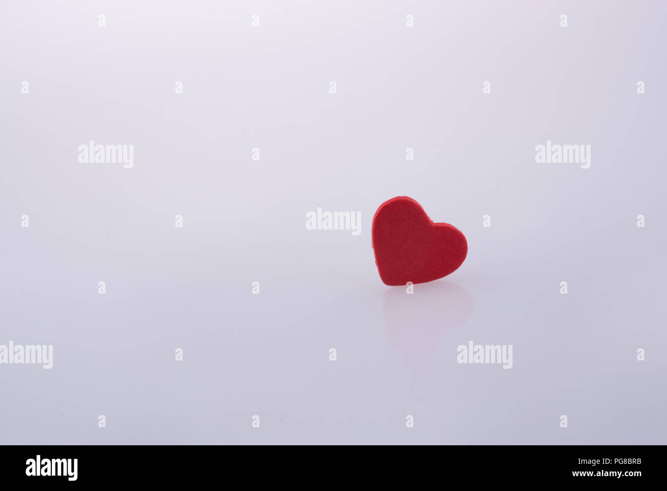 Red heart on a white background Stock Photo - Alamy