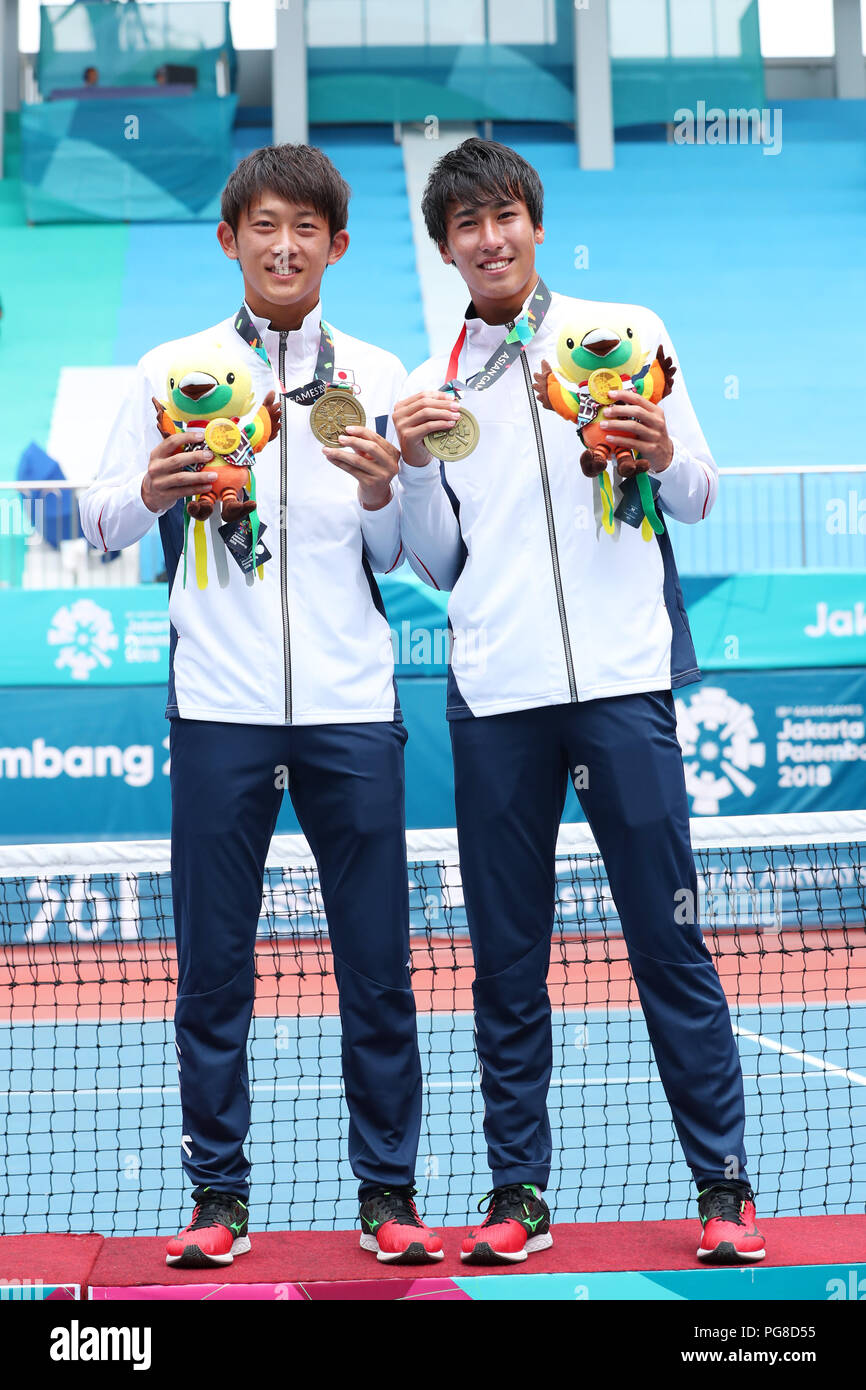 Palembang, Indonesia. 24th Aug, 2018. (LR) Yuya Ito, Yosuke Watanuki
