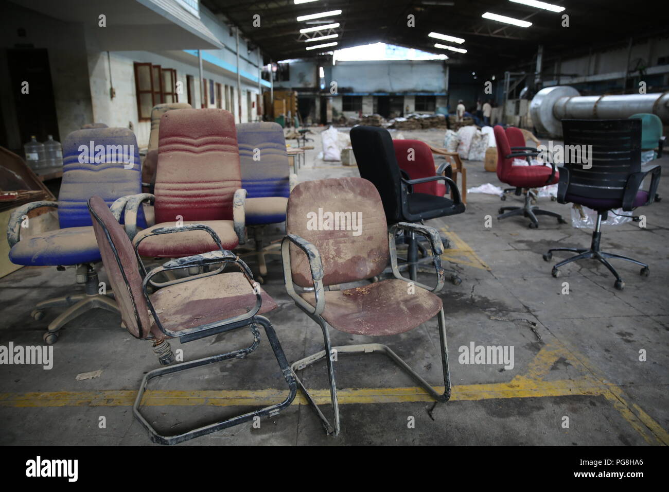 Kerala 23rd Aug 2018 Chairs Are Seen Covered With Mud In