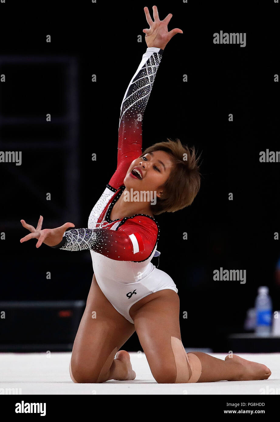 Jakarta. 24th Aug, 2018. Rifda Irfanaluthfi of Indonesia competes