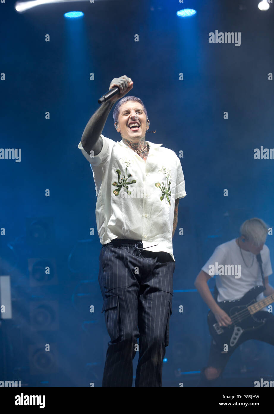 Bring Me The Horizon Perform On The Radio One Stage on day one at Reading  Festival 2018 Stock Photo - Alamy